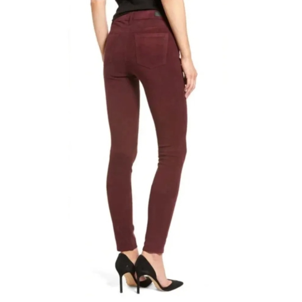 AG skinny ankle - burgundy with soft stretch